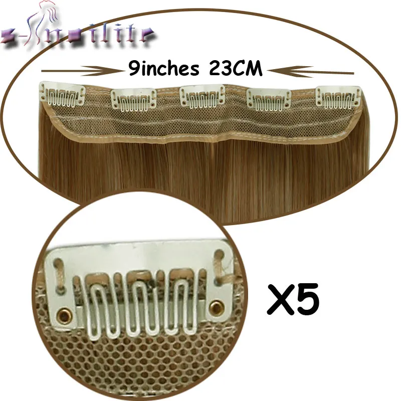 S-noilite 26 дюймов(66 см) длинные прямые синтетические заколки в одной части наращивание волос натуральные термостойкие накладные волосы