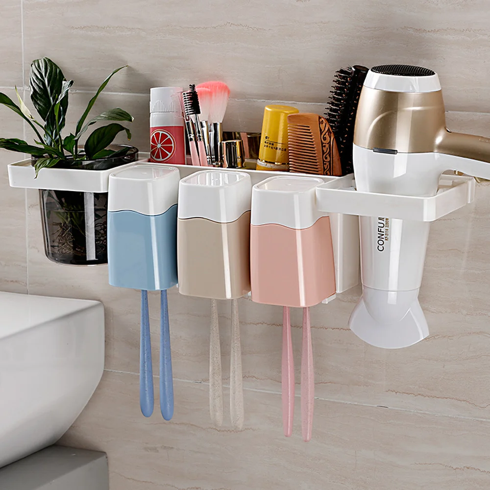 

Wall-mounted toothbrush holder mouth cup tooth box creative toothbrush rack wall hanging wash set brush tooth cup LO720602