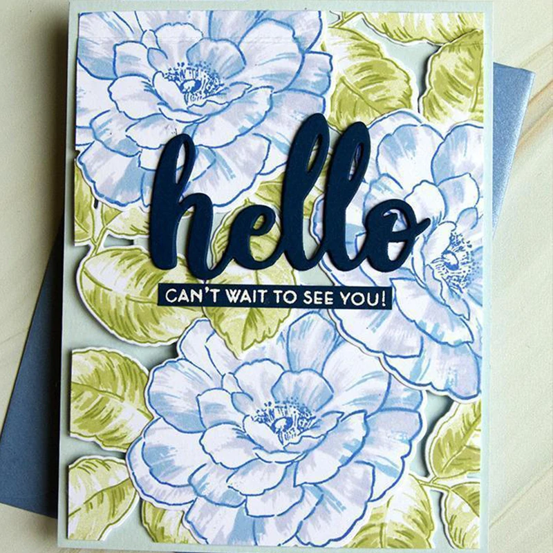 Buy Phrase 'hello' Metal Cutting Dies New Stencils for