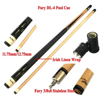 

Fury Billiard cues 11.75mm/12.75mm tip optional DL-4 Pool cues American Billiard cue stick in decal Free shipping