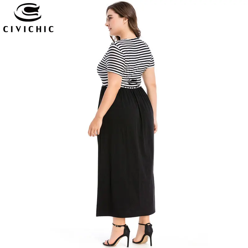 Chic Plus Size Women Striped Maxi Dress Slim Robes Longue Femme 2020 Elegant Vestito Donna A-line Casual Long Dames Kleid DRS116 Chic Plus Size Women Striped Maxi Dress Slim Robes Longue Femme 2020 Elegant Vestito Donna A-line Casual Long Dames Kleid DRS116