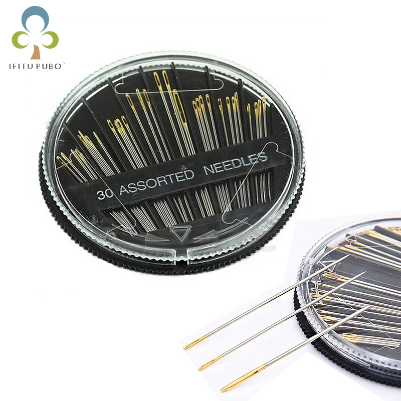 30PCS Assorted Hand Sewing Needles Embroidery Mending Craft Quilt Sew Case