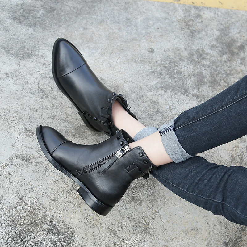 

MYCOLEN Women'S Comfort Chelsea Boots Luxury Fashion Autumn Winter Ankle Boots High Quality Shoes Black 2018 Boots