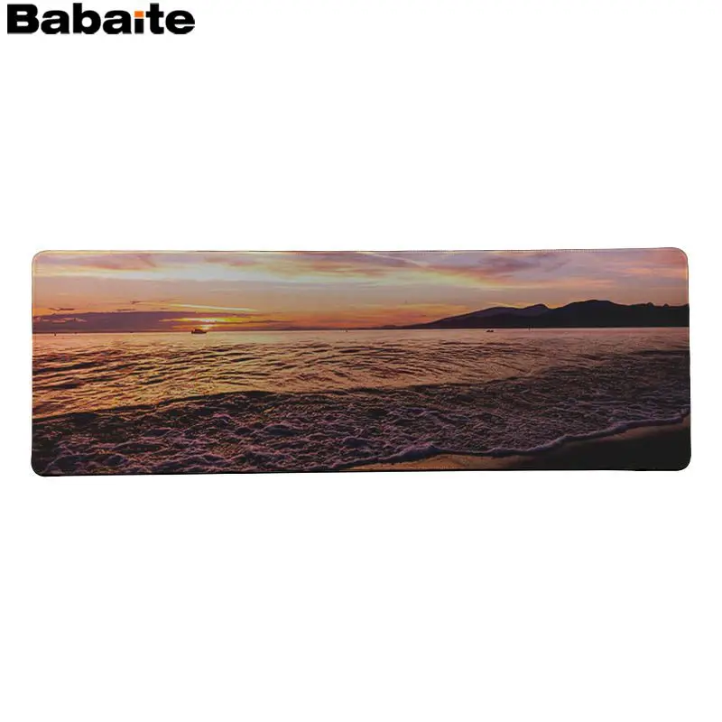 Lock Edge 40X90cm Babaite Высокое качество чистый пляж DIY Дизайн Шаблон коврик для игровой мыши большой коврик для мыши клавиатуры коврик - Цвет: Lock Edge 40X90cm