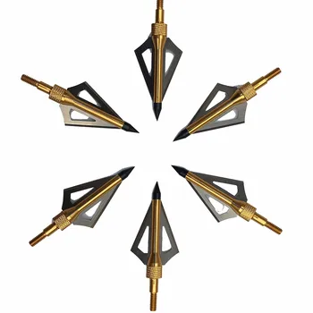 

3pcs Linkboy Archery Wolnie Broadheads 100gr Glod Arrow Head 3-blades for Compound Bow Hunting Archery Accessories