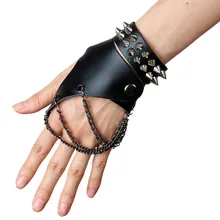 2016 Fashion European Charm Non-mainstream Hip-hop Show Leather Punk Rock Bracelets Bangles For Men Women Pulseira 2016