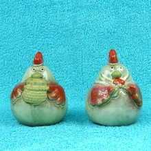 Фарфоровая статуэтка петуха и курицы в деревенском стиле, декоративная керамика, курица, миниатюры, украшение, подарок, аксессуары