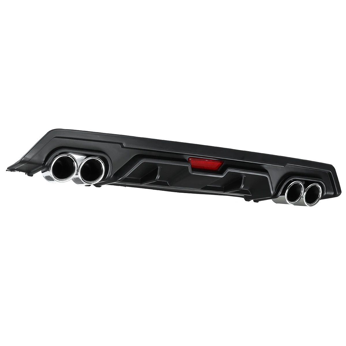 Черный/Хромированный задний нижний бампер диффузор с двойным наконечником выпускной трубы декор для Honda Для Civic 10th Sedan 4 двери-18JDM