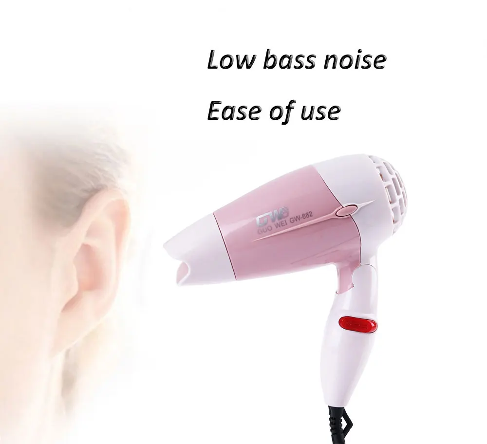 GUOWEI Foldable Mini Portable Traveller Compact Blower Hair Dryer