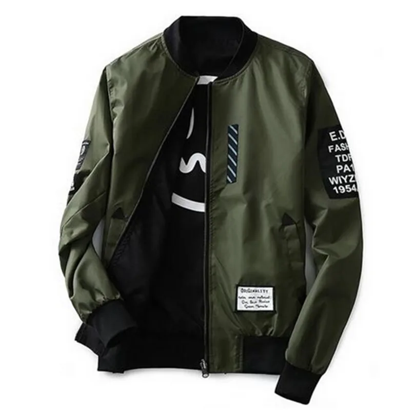 

2019 Brand Autumn Winter New Two Side Jacket Coat Men Top Design Casual Outwear Windbreaker Jacket Bomber Male Jacket