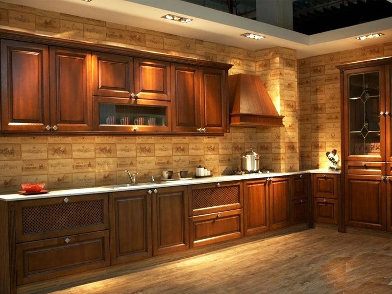 2017 Free design Customize American solid wood kitchen