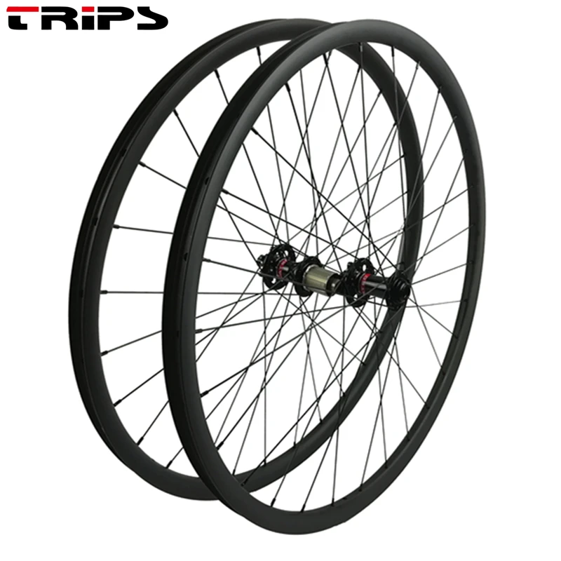 

carbon wheels mtb 27.5er mountain bike carbon wheelset Novatec 791 792 thru axle 27mm XC 650B tubeless 6 bolts mtb bicycle wheel