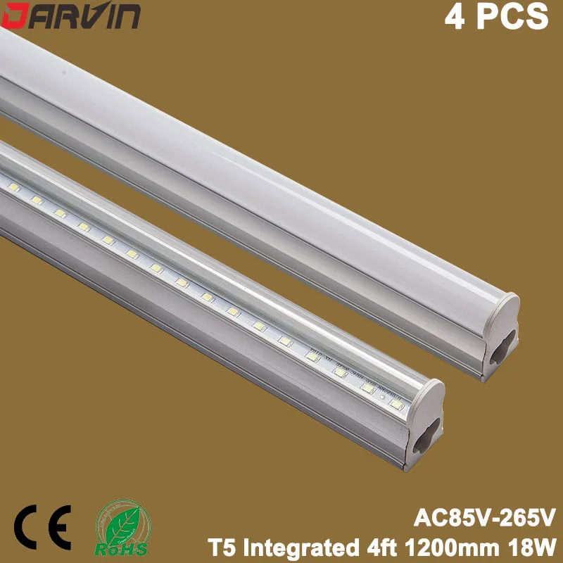 T5 Led Tube 4ft 120cm 18W Led Light Lamp Integrated Fluorescent Tube Super Bright 110v 220v Led, Factory Direct Sales