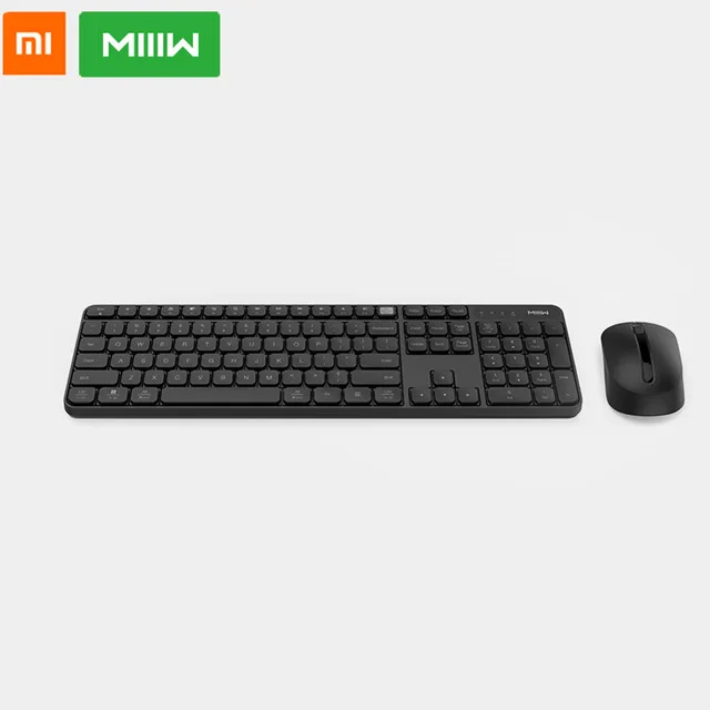 Xiaomi Miiiw Bluetooth клавиатура двойной режим MWBK01 2,4 ГГц Мульти система для Windows PC Mac совместимая Беспроводная портативная клавиатура - Цвет: Black kit