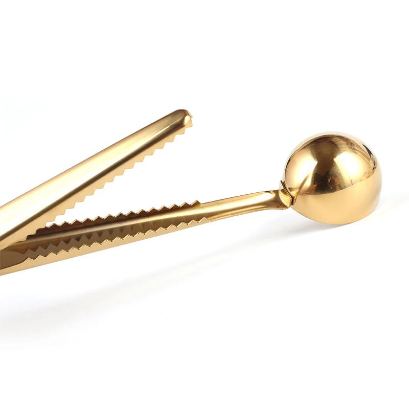 Металл Золотой Цвет кухонные принадлежности Кофе Совок с зажимом нержавеющая