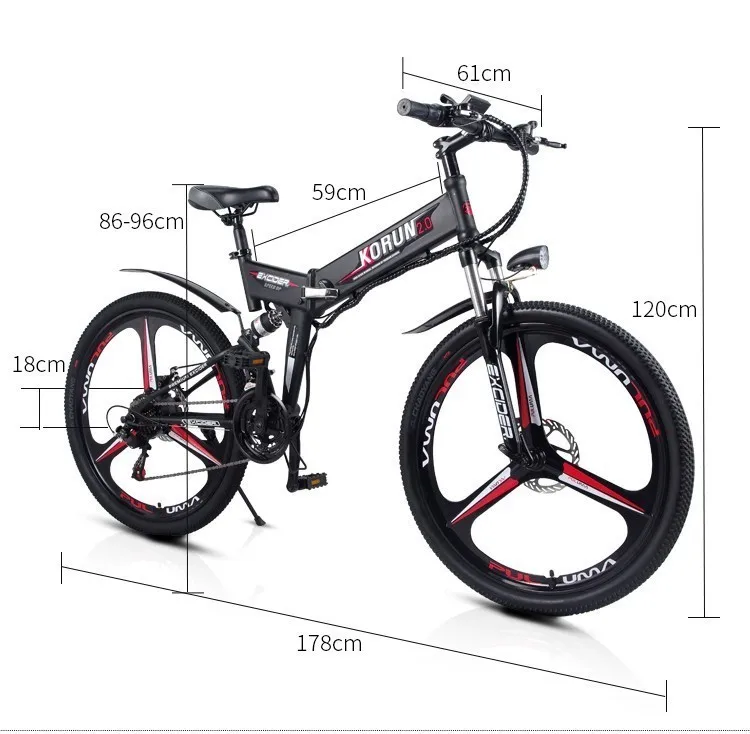 Cheap 48v 12ah Li-ion Battery 400w Motor Folding Electric Bike 21 Speed Gears Mountain Electric Bike Lcd System Ebike Cheap Price 4