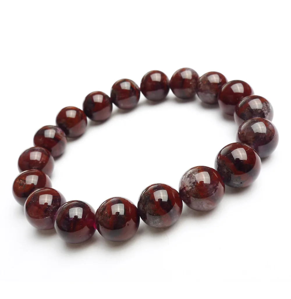 

Natural Red Purple Auralite 23 Canada Round Beads Bracelet 11mm Crystal Gemstone Women Men Stone Rarest Fashion Jewelry AAAAA