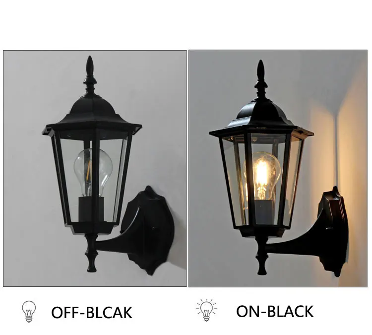 Europeu da Parede Pátio ao ar Livre à Prova Lâmpada sem Fonte de Luz Wecus Estilo Antiga Dwaterproof Água - Villa Varanda 10 wecus lighting