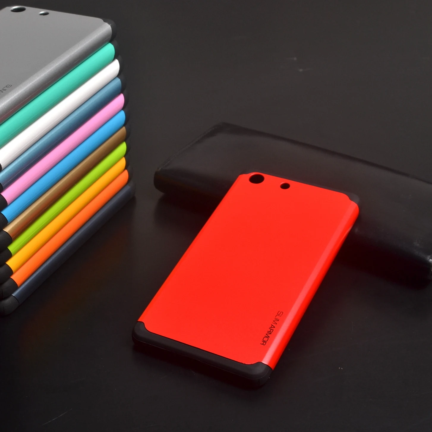 

Fashion Anti-knock SLIM ARMOR Cover For Sony Xperia M5 E5603 E5606 E5653 cell phone bags protective silicone Case +1x film free