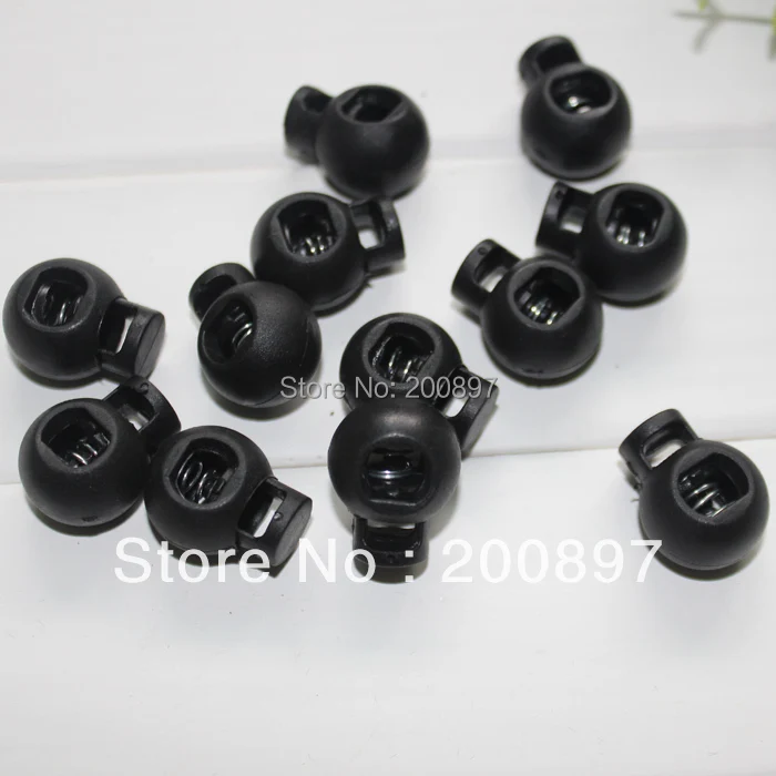 

hand grenade locks for drawstrings new black plastic garment stopper toggle nylon cord lock 6mm hole 100pcs/lot accessories