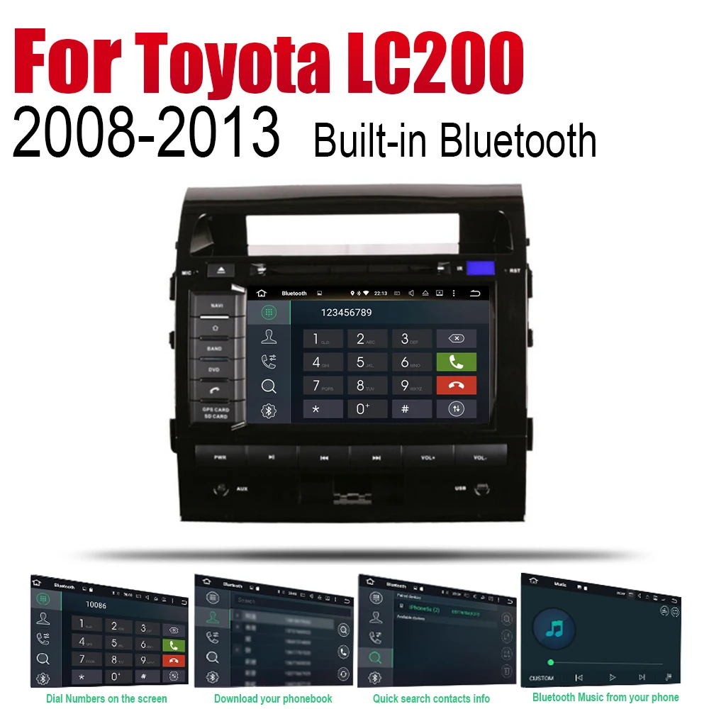 Cheap ZaiXi Android Car Radio Stereo GPS Navigation For Toyota Land Cruiser LC200 2008~2013 Bluetooth wifi 2din Car Radio Stereo 5