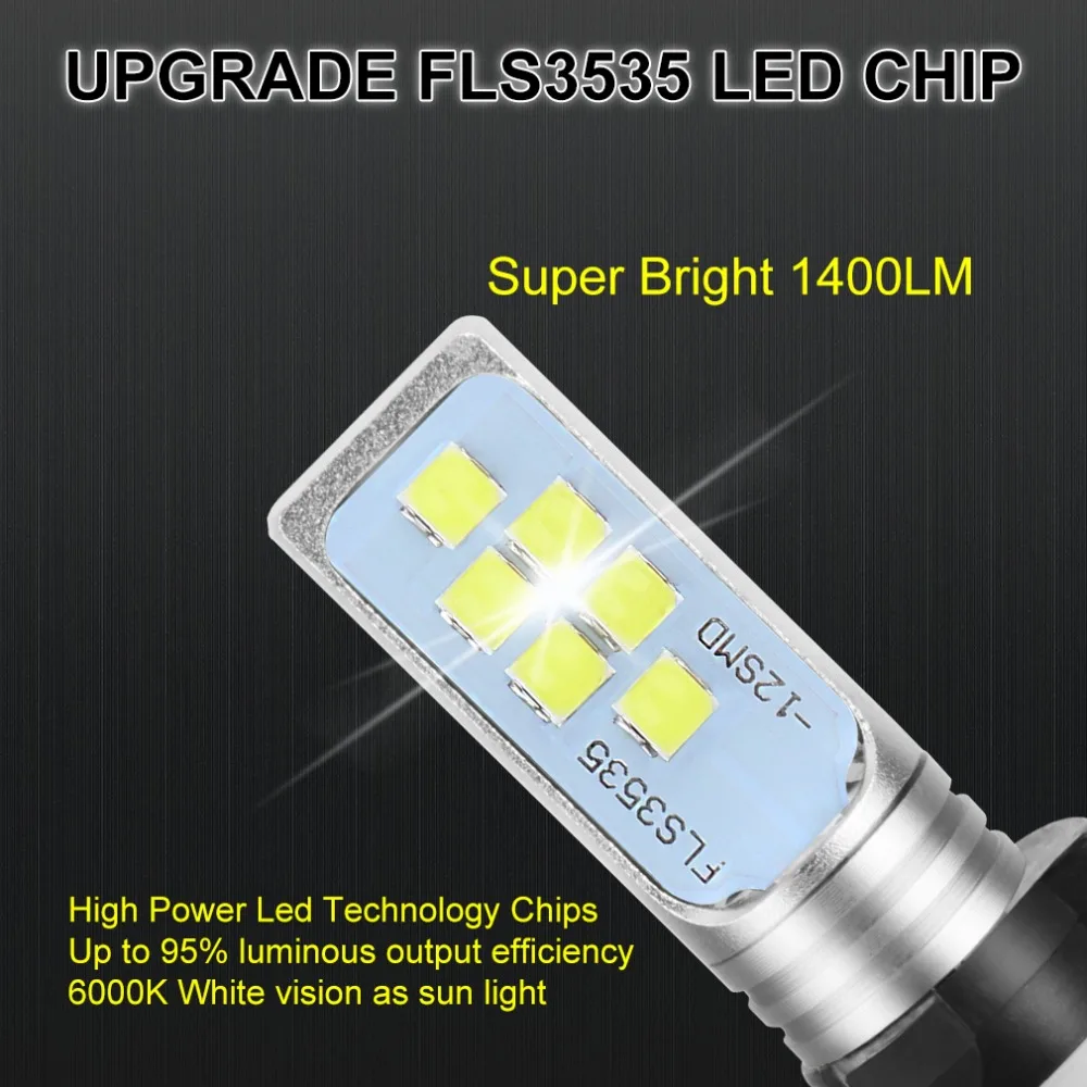 Светодиодные лампы H27 880 881 P13W PSX26W 2 шт. Автомобильные противотуманные фары FLS3535