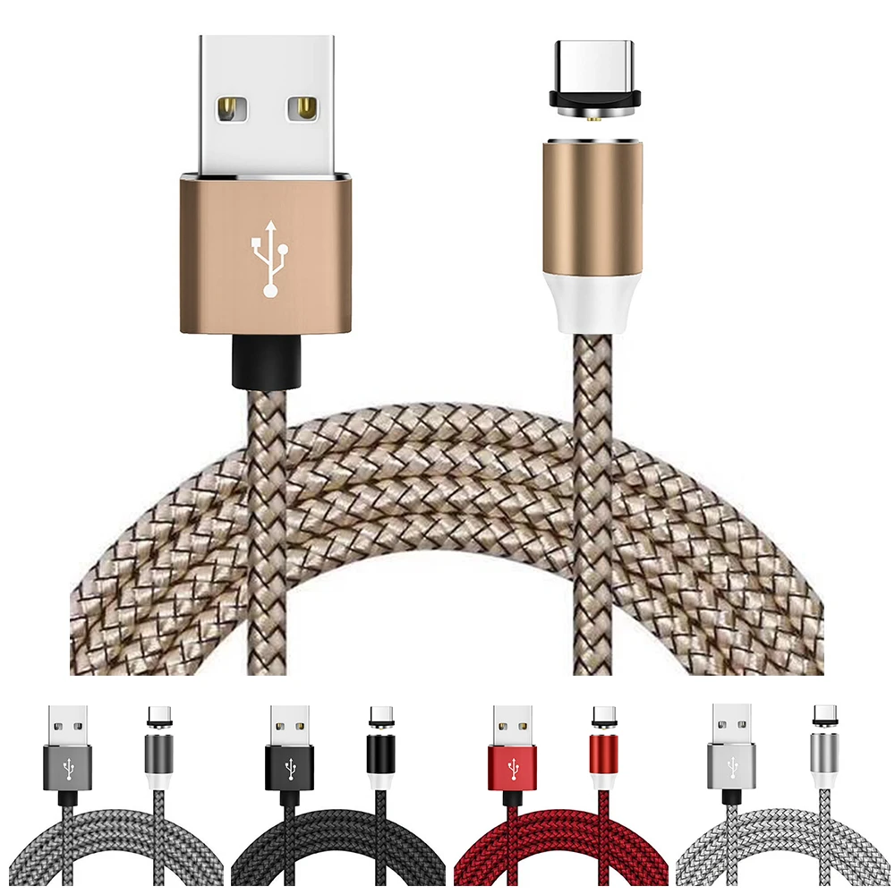 Светодиодный магнитный кабель Micro USB 8 Pin для iPhone 7 6 5 X XS Huawei P30 Pro Type C передачи данных