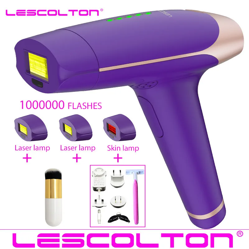 Lescolton T009 постоянный лазерный эпилятор IPL эпилятор ipl эпилятор для депиляции всего тела ipl лазерный эпилятор - Цвет: 1000000times purple1