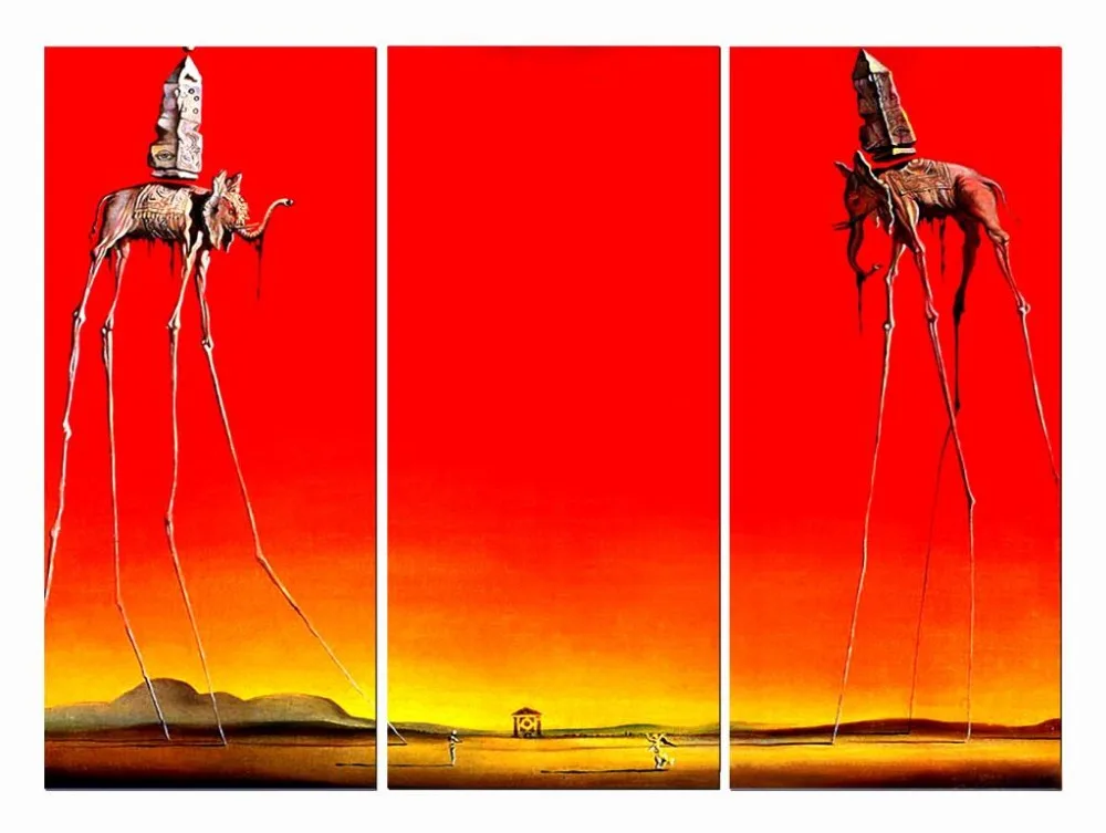 Картина дали слоны на длинных ногах