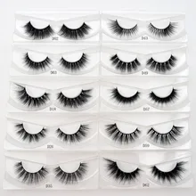 Visofree cilios норки ресницы макияж Накладные ресницы ручной работы Природные полный объем ресниц 3D faux cils норковые ресницы 10 видов стилей