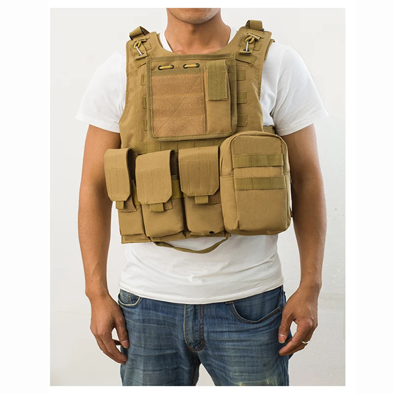 

Airsoft Shooting Hunting Vest Tactical Vest Military Equipment Camouflage Combat Assault Molle Carrier Protection Vest 5 Colors