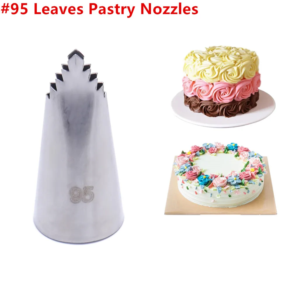 

#95 Leaves Pastry Nozzles Accessories Pastry Bag Nozzles Stainless Steel icing piping nozzles Tips Cake Decorating Pastry Tool