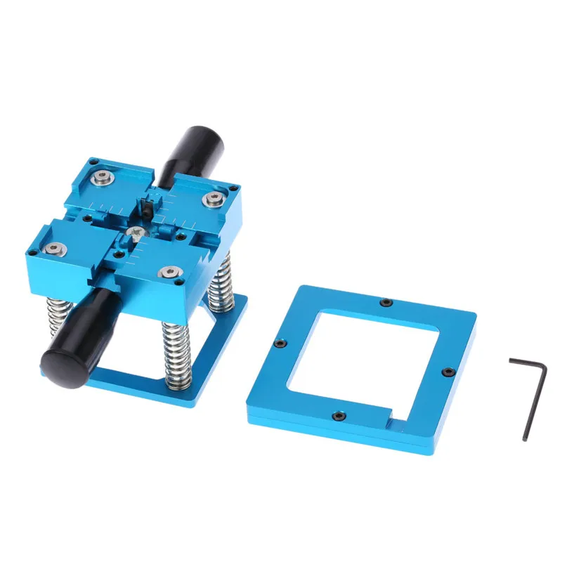 

Portable Blue Aluminum BGA Reball Reballing Station Stencil Base Holder Kit with 2 Handles 1 Wrench E1606