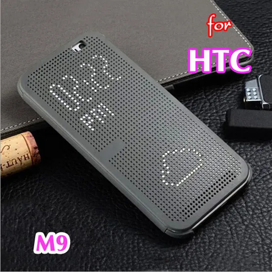 

Slim Dot Bag Smart Auto Sleep Wake Up Shell Soft Silicone Flip Leather View Cover Shockproof Phone Case For HTC One M9 M 9 5"