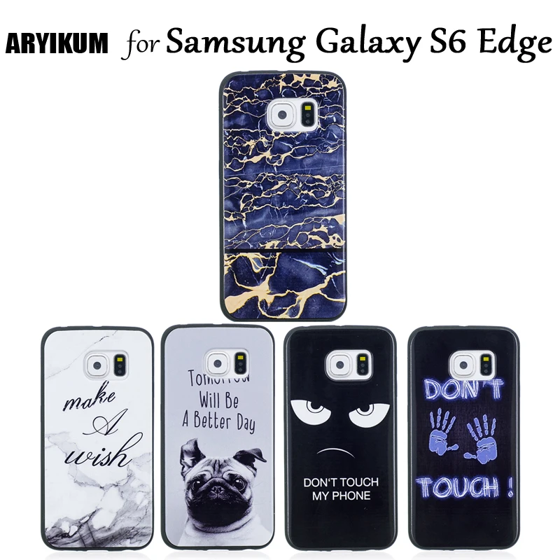 For Samsung S6 Edge Case S 6 Edge Soft Silicone Marble Case Coque For Samsung Galaxy S6 Edge Cellphone Accessories Cover Fundas