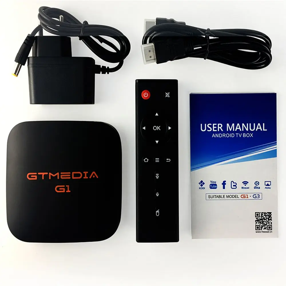 GTmedia G1 Смарт ТВ коробка Android 7,1, 4K HDR 4 ядра 1Гб 8Гб WI-FI Google Cast Netflix IPTV Set-Top Box 4 Media Player IP ТВ коробка