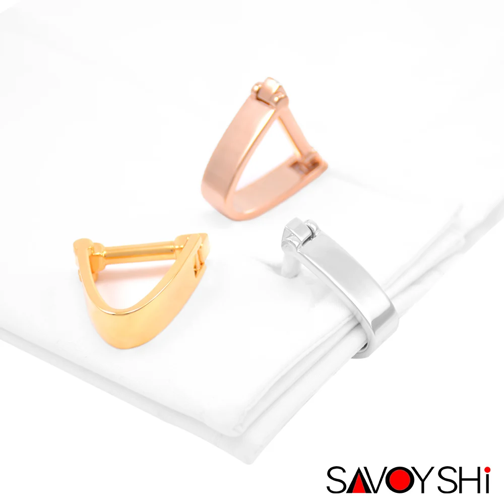 Роскошные мужские запонки для рубашки SAVOYSHI 3 цвета мужчин модные брендовые