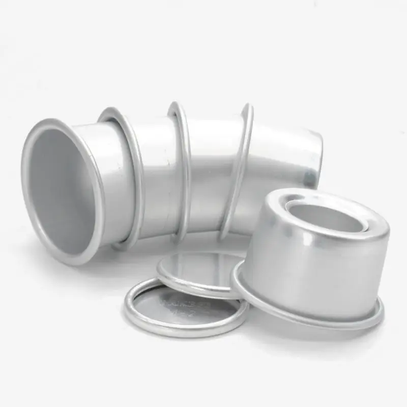 

5pcs/set Mini Cake Pan Removable Bottom Pudding Baking Cake DIY 2inch Aluminum Alloy Round Baking Cake Tools