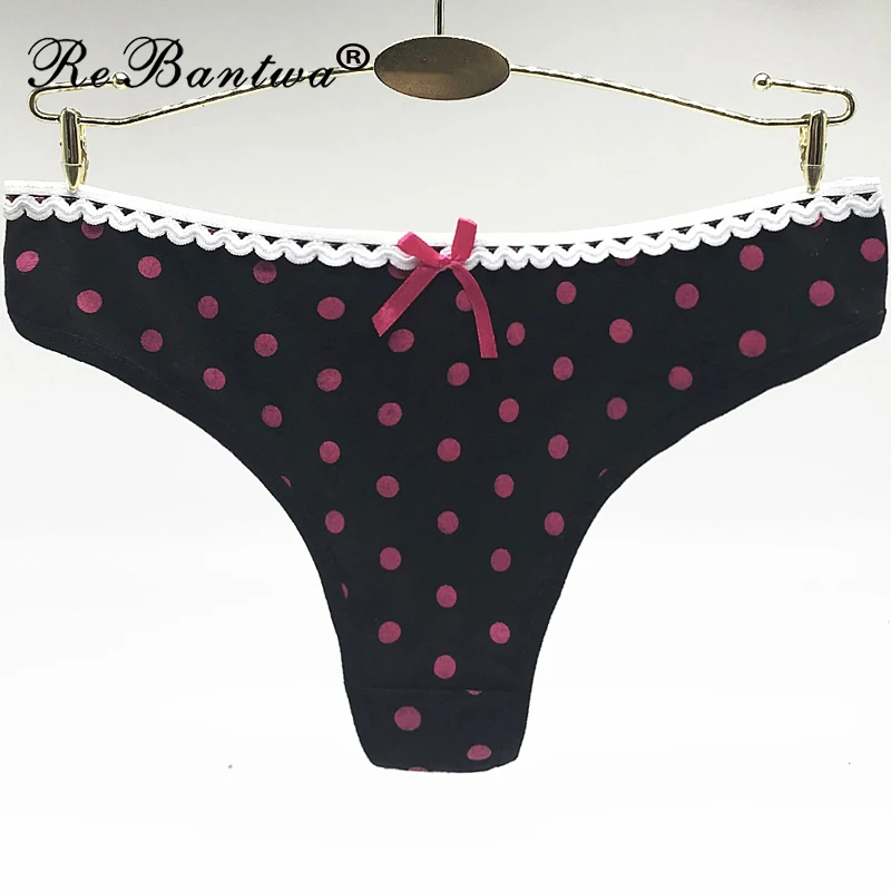 10 шт./партия женские хлопковые стринги в горошек|cute g string|cotton underwear womenthong sexy |