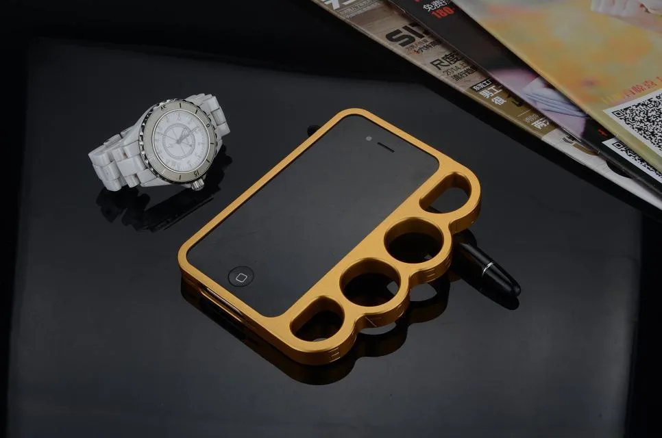 Боксерский бампер из алюминиевого сплава для iPhone 5 5S, Модный чехол для телефона с кольцами на концах пальцев, чехол для iPhone 5G SE