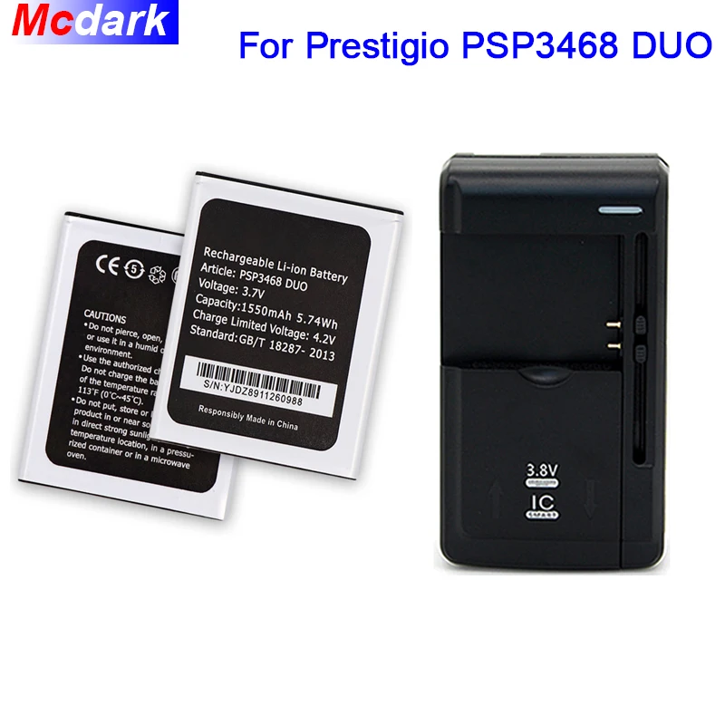Mcdark LOT = 1 шт. 1550 мАч высокое качество PSP3468 DUO батарея для Prestigio Wise OK3 Wize N3 мобильный