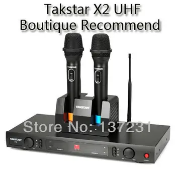 

New Boutique Recommend Takstar X2 black UHF Wireless Microphone System Professional Karaoke Engineering Dedicated Microphone