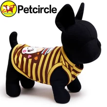 2015 New Arrival Petcircle Cute Dog Vest Clothing Yellow Stripe Small and Large Pet Cat Dog Clothes in Summer Free Shipping