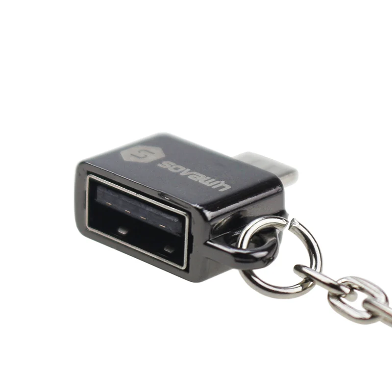 Sovawin металлический USB 2,0 Женский к Micro USB Мужской мини Android OTG адаптер Microusb конвертер портативный разъем с брелоком