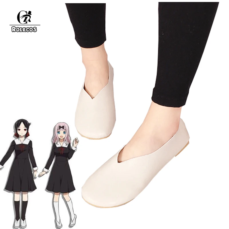 

ROLECOS Anime Kaguya-sama: Love is War Cosplay Shoes Chika Shinomiya Kaguya Girls JK Shoes White School Uniform Women Shoes