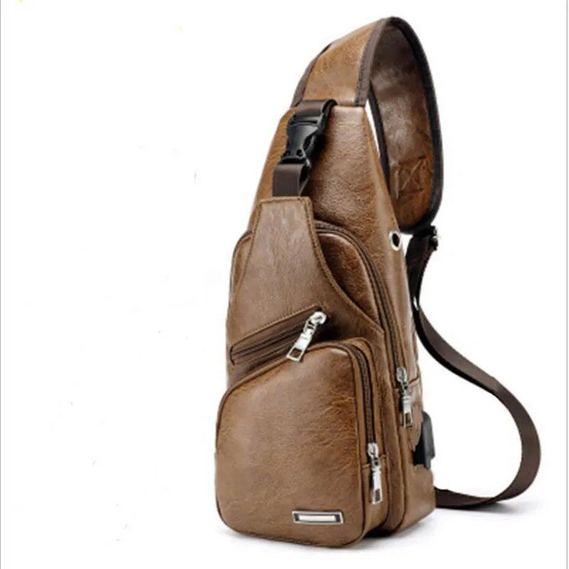 أزياء الرجال حقيبة صدر للرجال السفر ذهابا حزمة الرجال Crossbody أكياس حقيبة ساعي بو حقائب كتف قطري USB حزمة أزياء الرجال حقيبة صدر للرجال السفر ذهابا حزمة الرجال Crossbody أكياس حقيبة ساعي بو حقائب كتف قطري USB حزمة