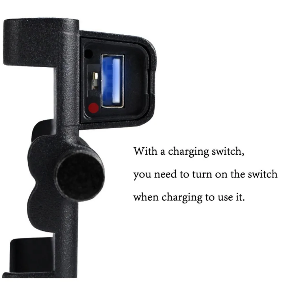 Motorcycle rechargeable aluminum alloy  phone holder bracket  a3