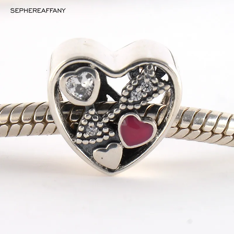 Valentine's Day Cupid's Arrow Beads 925 Sterling Silver Enamel Love