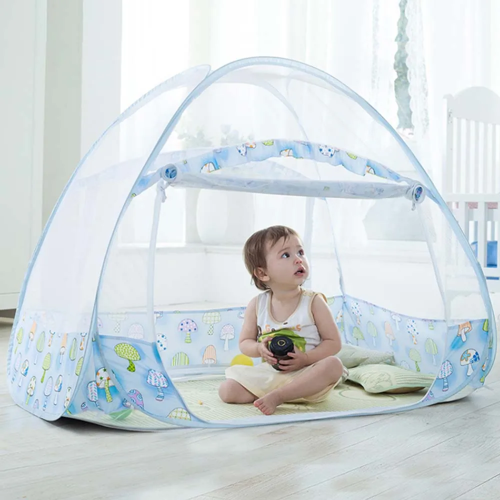 

Baby Bedding Crib Netting Folding Tent Baby Mosquito Nets Bed Mattress with Foldable Bracket