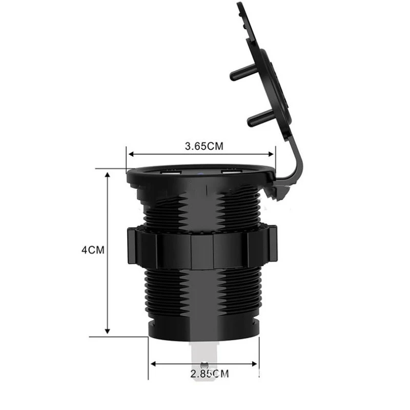 12 V-24 V сигареты светильник er-разветвитель на 2 Порты и разъёмы зарядных порта USB для автомобиля Зарядное устройство с Led светильник Мощность адаптер Usb для мотоцикла